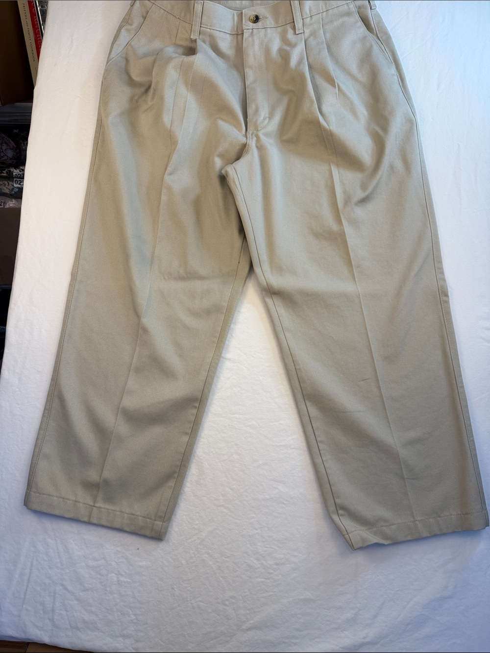Wrangler Timber Creek Tan Pleated Chino Pants